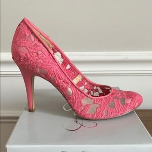 Jessica Simpson Coral Lace Heels